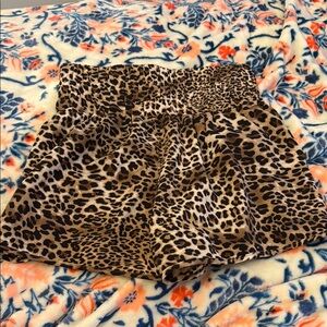 Leopard Print High-Waisted Shorts